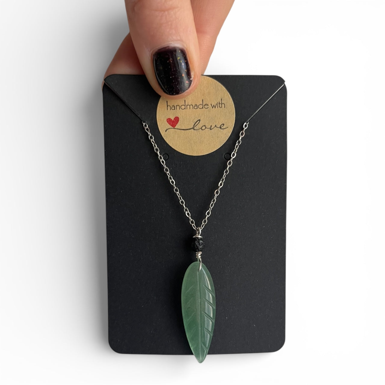 Bona foglia in giada nero